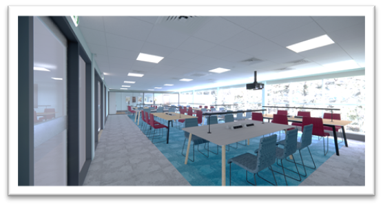 Artist's impression of an internal view of the new Sixth Form Block