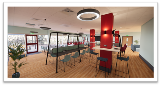 Artist's impression of an internal view of the new Sixth Form Block