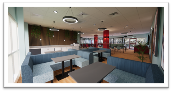 Artist's impression of an internal view of the new Sixth Form Block